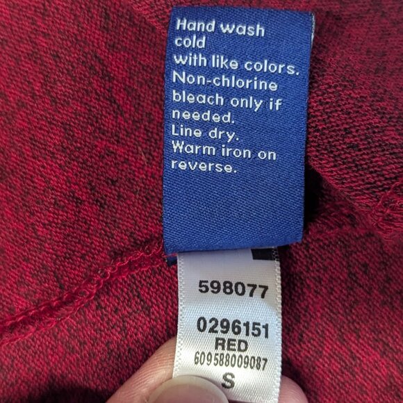 Apt. 9 Size Small (Slightly oversized) Red/Black Heathered Cowl Neck Sweater - Picture 5 of 13